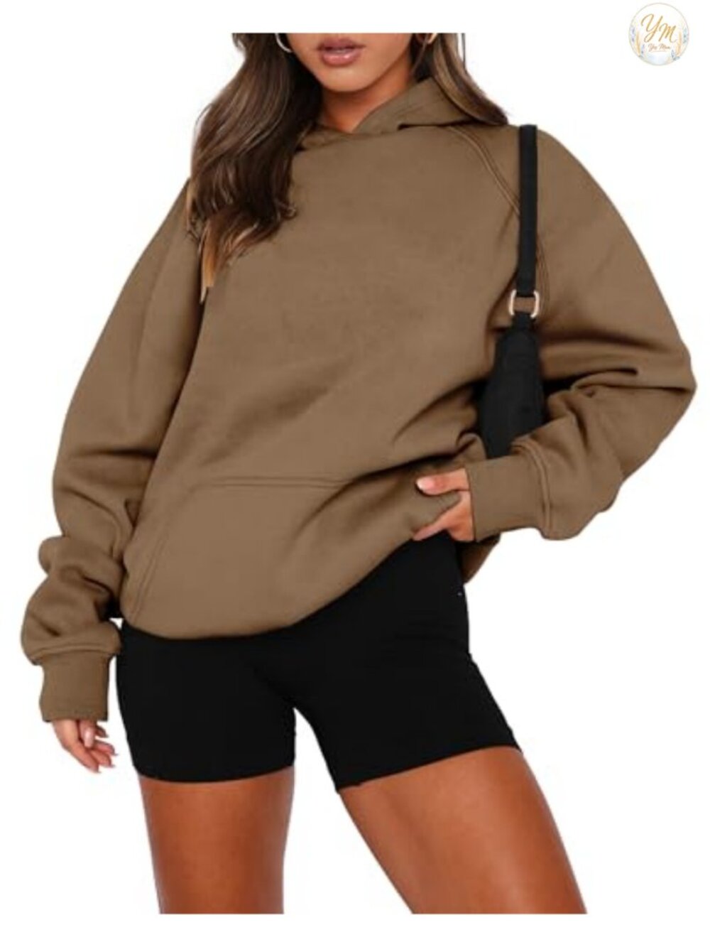 Women's Pullover Hooded Sweatshirt Kangaroo Pocket Long Sleeve Fleece Casual